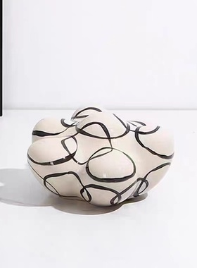 现代书房样板间卧室床头柜装饰组合书籍软装饰品挂画中古花器摆件