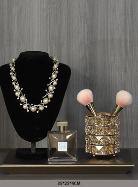 轻奢样板房男士衣帽间装饰品