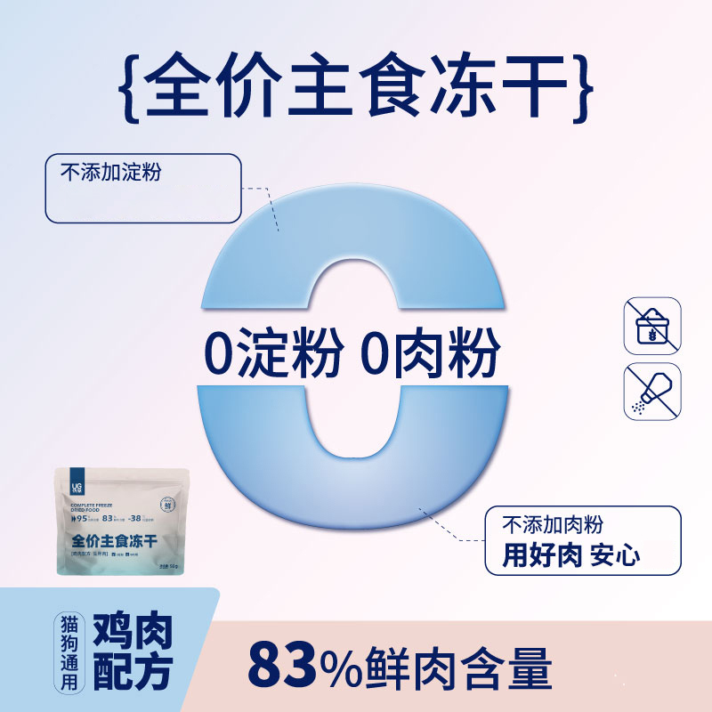 UG优基冻干猫粮主食生骨肉鸡肉配方无谷鲜肉全价冻干粮成幼猫通用 - 图2