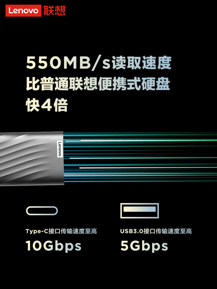 联想PS6移动固态硬盘迷你便携式1tb高速ssd 512g手机电脑两用2t-图1