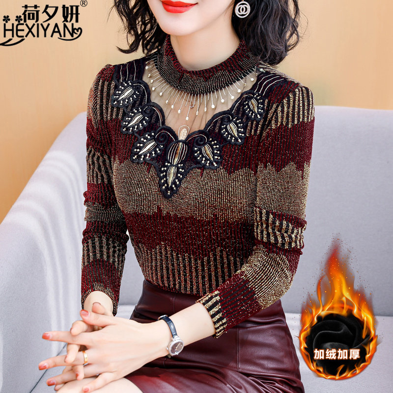  荷夕妍蕾丝衫/雪纺衫