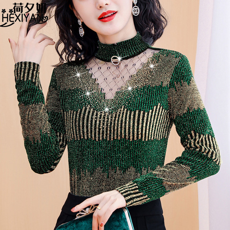  荷夕妍蕾丝衫/雪纺衫