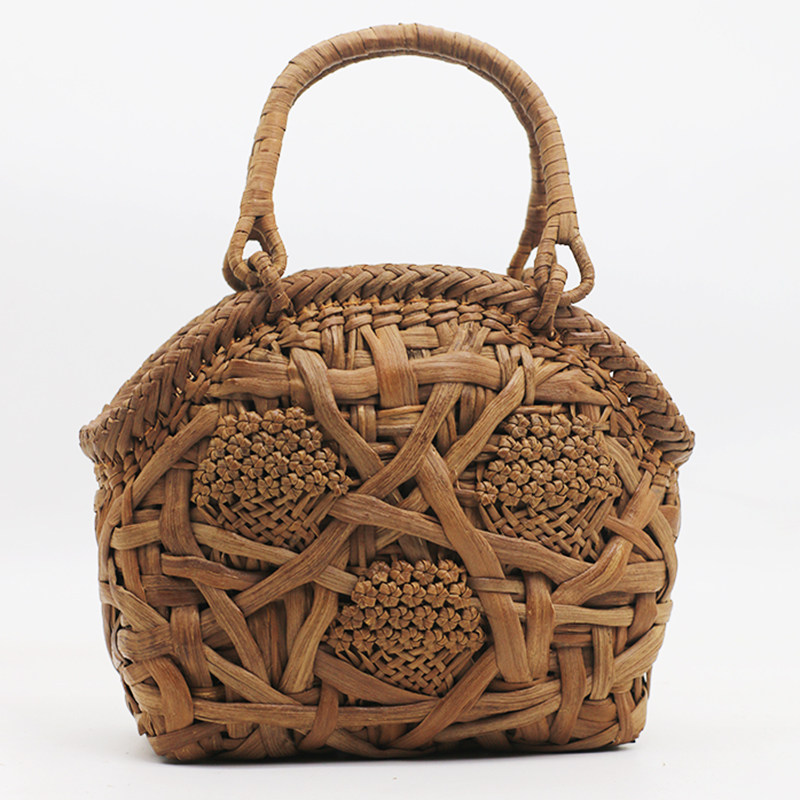 葡萄曜原创设计民族风葡萄藤编织手提女包复古百搭包出口法国日本,淘宝优惠券,粉丝福利购,淘宝优惠卷