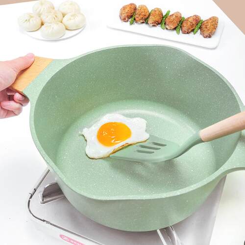 炊趣麦饭石汤锅不粘锅家用电磁炉煮锅燃气专用煲汤炖锅煮粥锅通用 - 图1