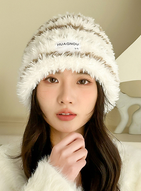 保暖帽女士冬季加厚针织毛线帽