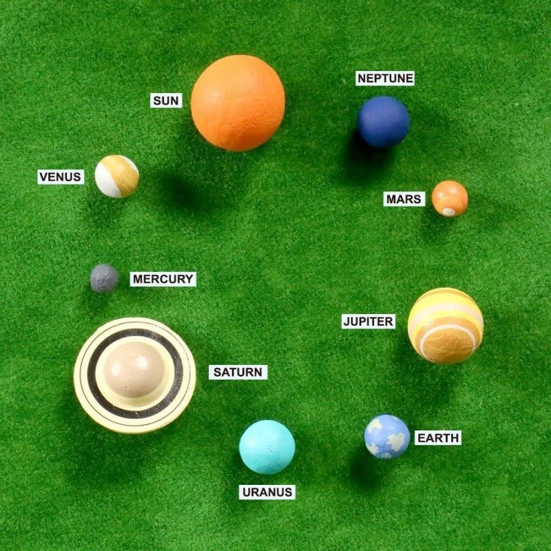 太阳系八大行星模型球真教具摆件儿童益智教学宇宙星球模型玩具 - 图2