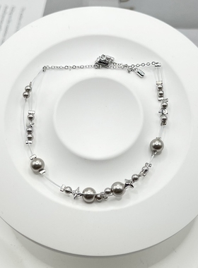 何家原厂925纯银破碎星云手链微醺流星气泡珍珠手链简约轻奢