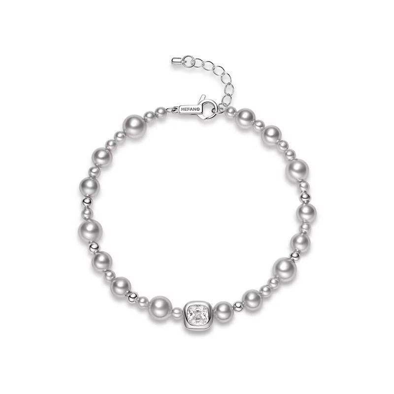 [新品]何家原厂气泡方糖手链轻奢925银优雅百搭时髦手饰生日礼物,淘宝优惠券,粉丝福利购,淘宝优惠卷