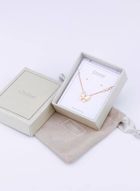新加坡chomel项链女白贝母蝴蝶银轻奢小众高级锁骨链冷淡风送女友