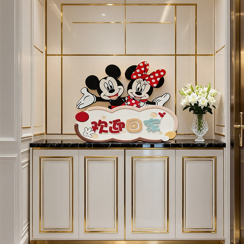 米奇米妮欢迎回家玄关摆件客厅电视柜桌面摆件装饰品创意可爱礼物,淘宝优惠券,粉丝福利购,淘宝优惠卷