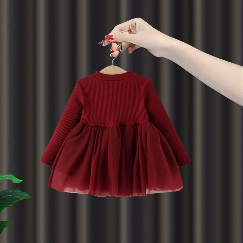 周岁女宝礼服女童春季连衣裙新年纱裙红色抓周宴公主裙婴儿生日裙,淘宝优惠券,粉丝福利购,淘宝优惠卷