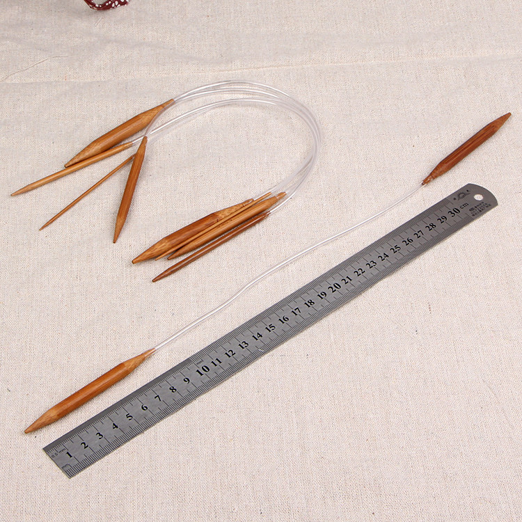 40厘米袖子炭化竹针环形针 毛线针围脖帽子编织工具钩针棒针,淘宝优惠券,粉丝福利购,淘宝优惠卷