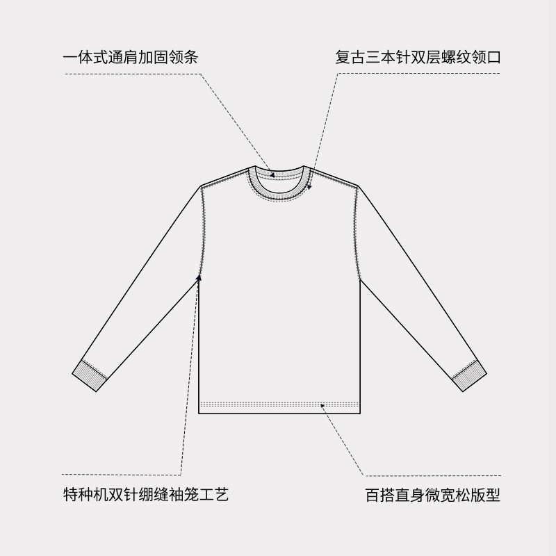 重磅300G打底衫23秋长袖双面碳素磨毛男款女情侣T恤纯色圆领卫衣,淘宝优惠券,粉丝福利购,淘宝优惠卷