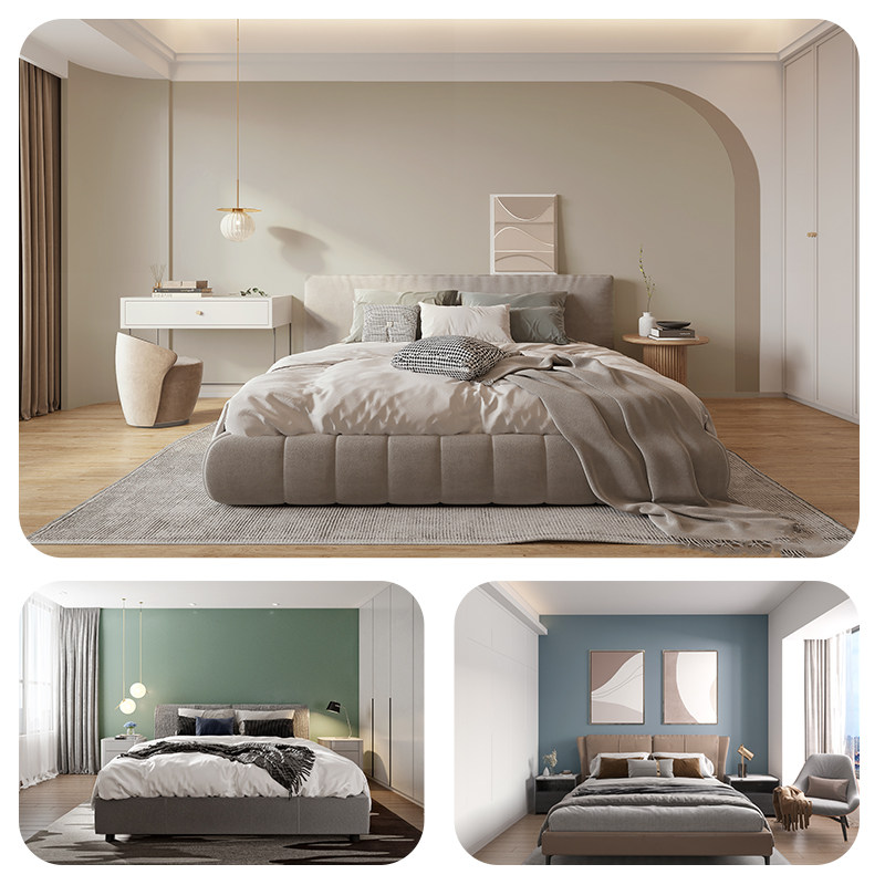 奶油色新款卧室无缝全屋壁布客厅背景墙纯色素色高精密墙布包安装,淘宝优惠券,粉丝福利购,淘宝优惠卷