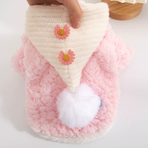 Кошачья одежда зимняя толстая котенок голубая кошачья ткань куколка короткая нога кошачья анти -харта