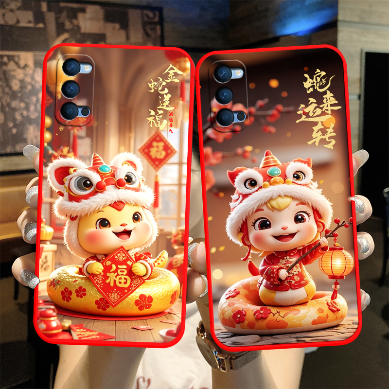 适用opporeno4pro手机壳PDNM00新年全包款reon4pro软硅胶0p0preno4pr0防摔男女可爱高颜值 - 图0