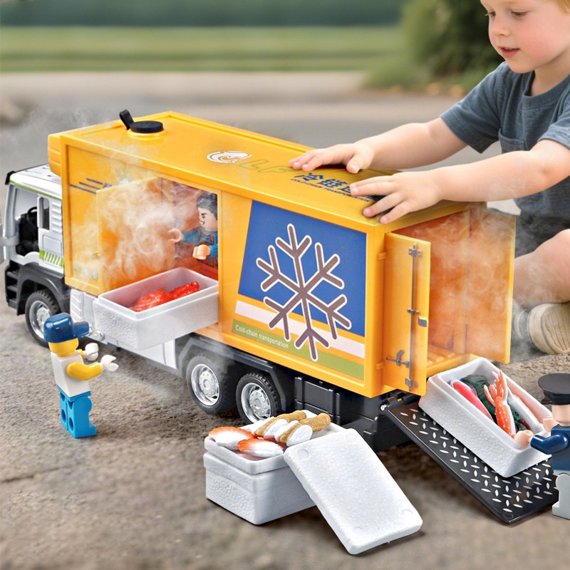 合金喷雾冷藏车玩具大货车男孩卡车集装箱儿童工程车货柜车小汽车,淘宝优惠券,粉丝福利购,淘宝优惠卷