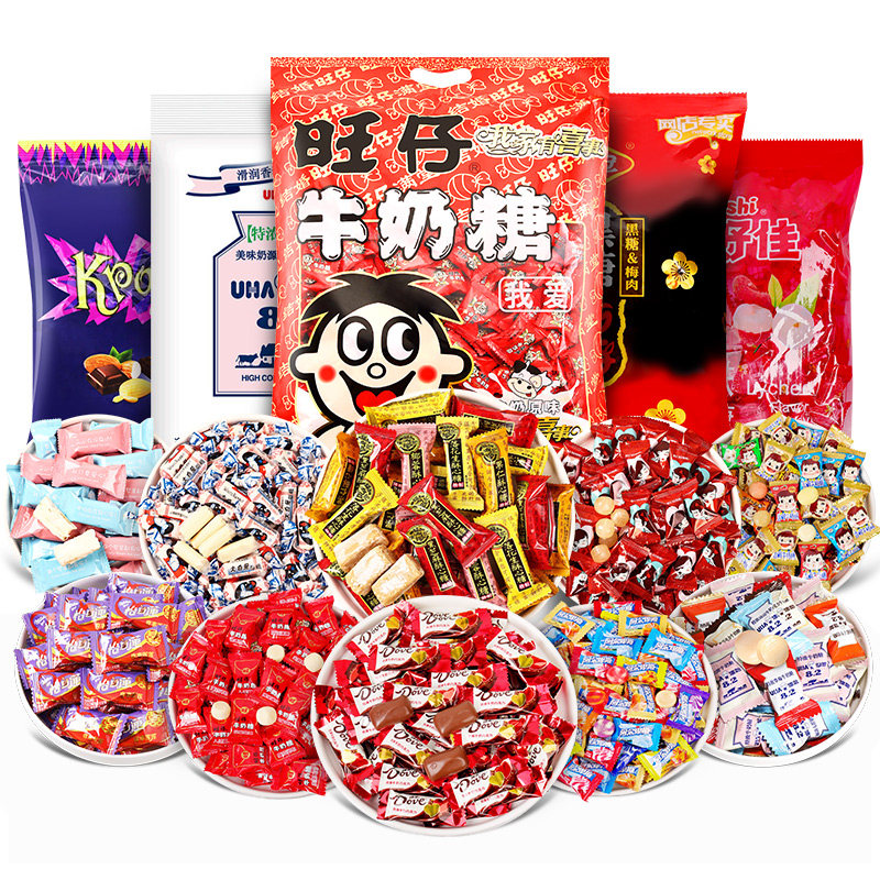 结婚喜糖散装批发徐福记满月巧克力 啊吧食品喜糖