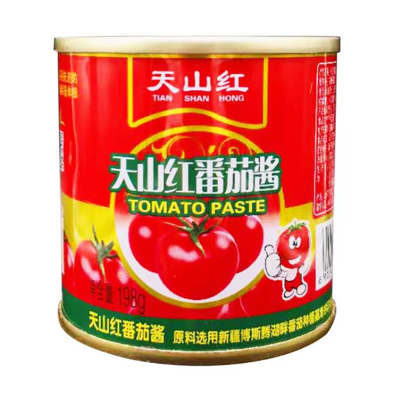 【两罐】天山红新疆番茄酱罐头198g
