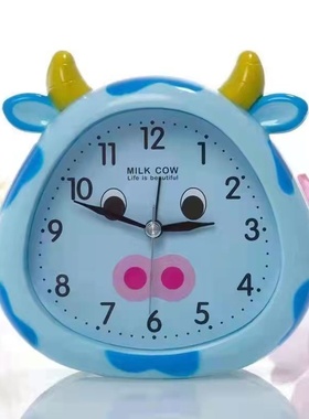 卡通学生可爱学习闹钟时尚儿童床头现代简约家居摆件起床座钟家用