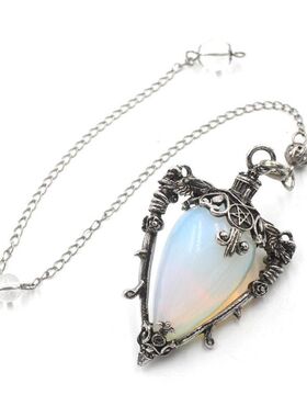 古银色瓶子水滴水晶灵摆吊坠新品