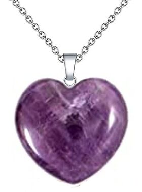 亚马逊天然石水晶紫晶粉晶爱心