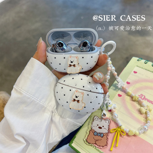 适用于华为freebuds6i耳机保护壳se3立体波点西高地freebudspro4代轻薄服帖保护壳freeclip日韩风软壳防摔6代 - 图2