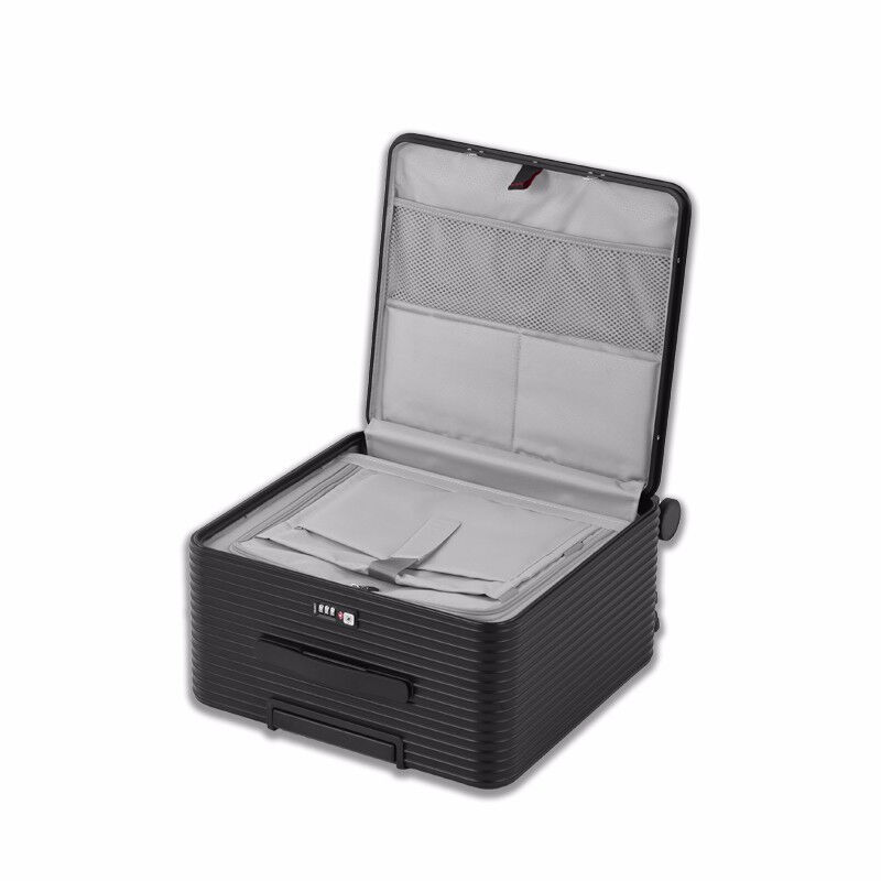 SUXI全铝镁合金拉杆箱万向轮行李箱男前置开盖电脑密码登机箱旅行-图0