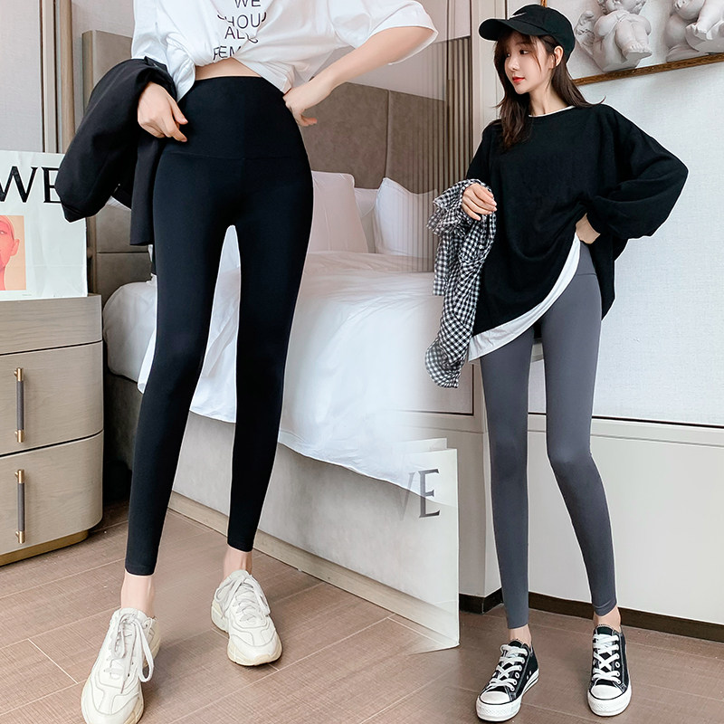 鲨鱼皮女外穿芭比收腹瑜伽九分裤 秋日暮色打底裤