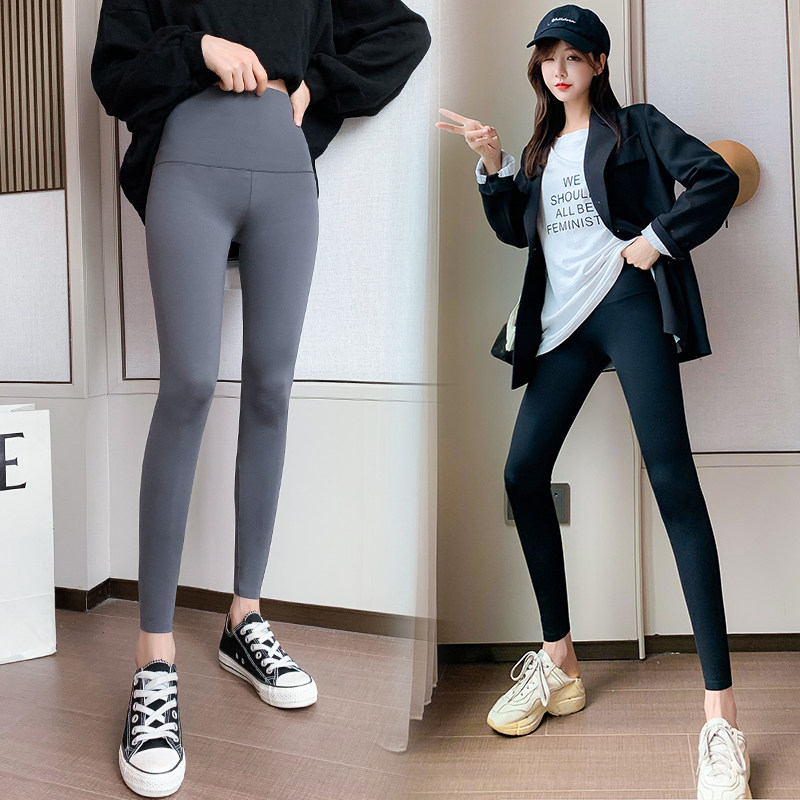 鲨鱼皮女外穿芭比收腹瑜伽九分裤 秋日暮色打底裤