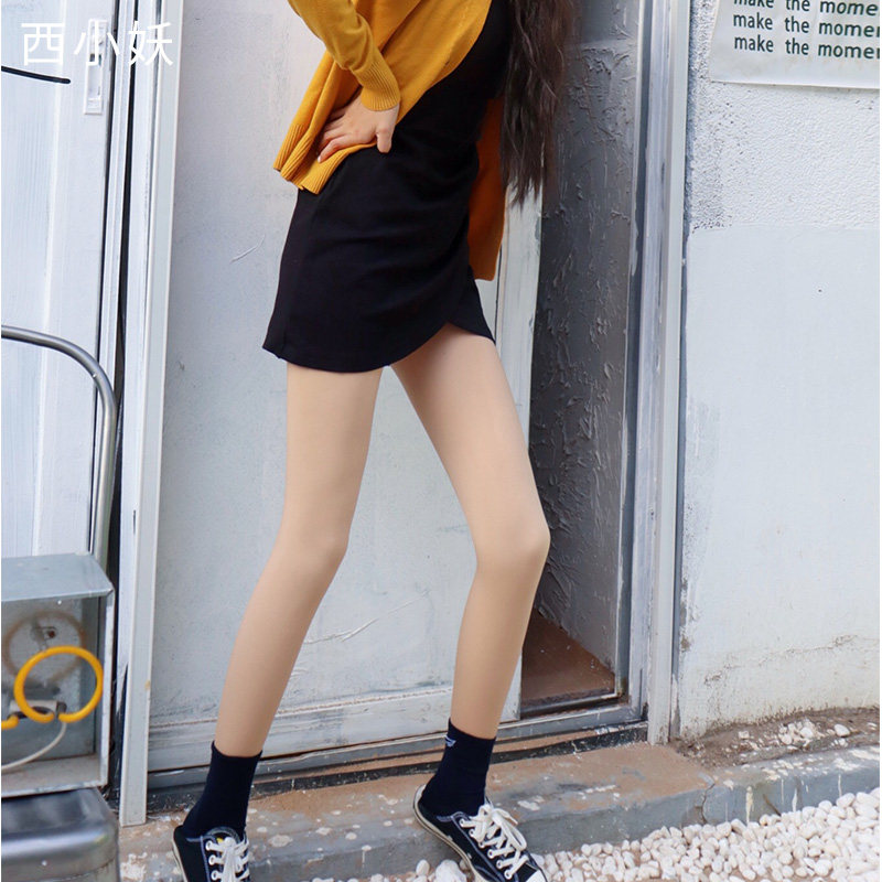 西小妖单层裸感冬加绒加厚打底袜 西小妖短袜/打底袜/丝袜/美腿袜