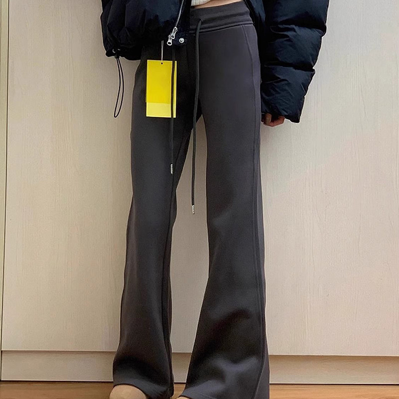 美式休闲微喇运动裤女大码胖mm春季新款遮胯显瘦卫裤梨形身材长裤,淘宝优惠券,粉丝福利购,淘宝优惠卷