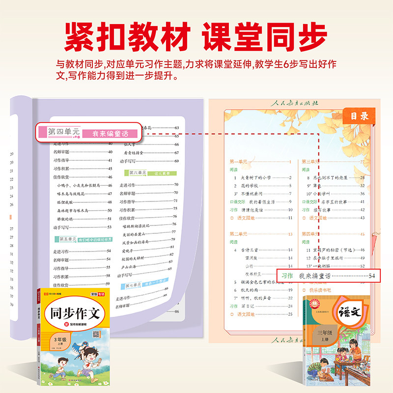 2026新版同步作文三年级四年级五年级六年级上册下册人教版小学语文同步课本写作技巧阅读理解专项训练作文书优秀满分范文素材荣恒