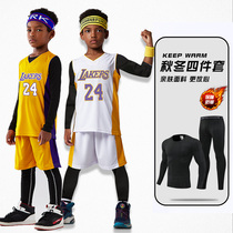 Children Basketball Suits Tight Clothing Sport Suit Autumn Men And Womens Training Suits James Curry 24 Cosby jersey