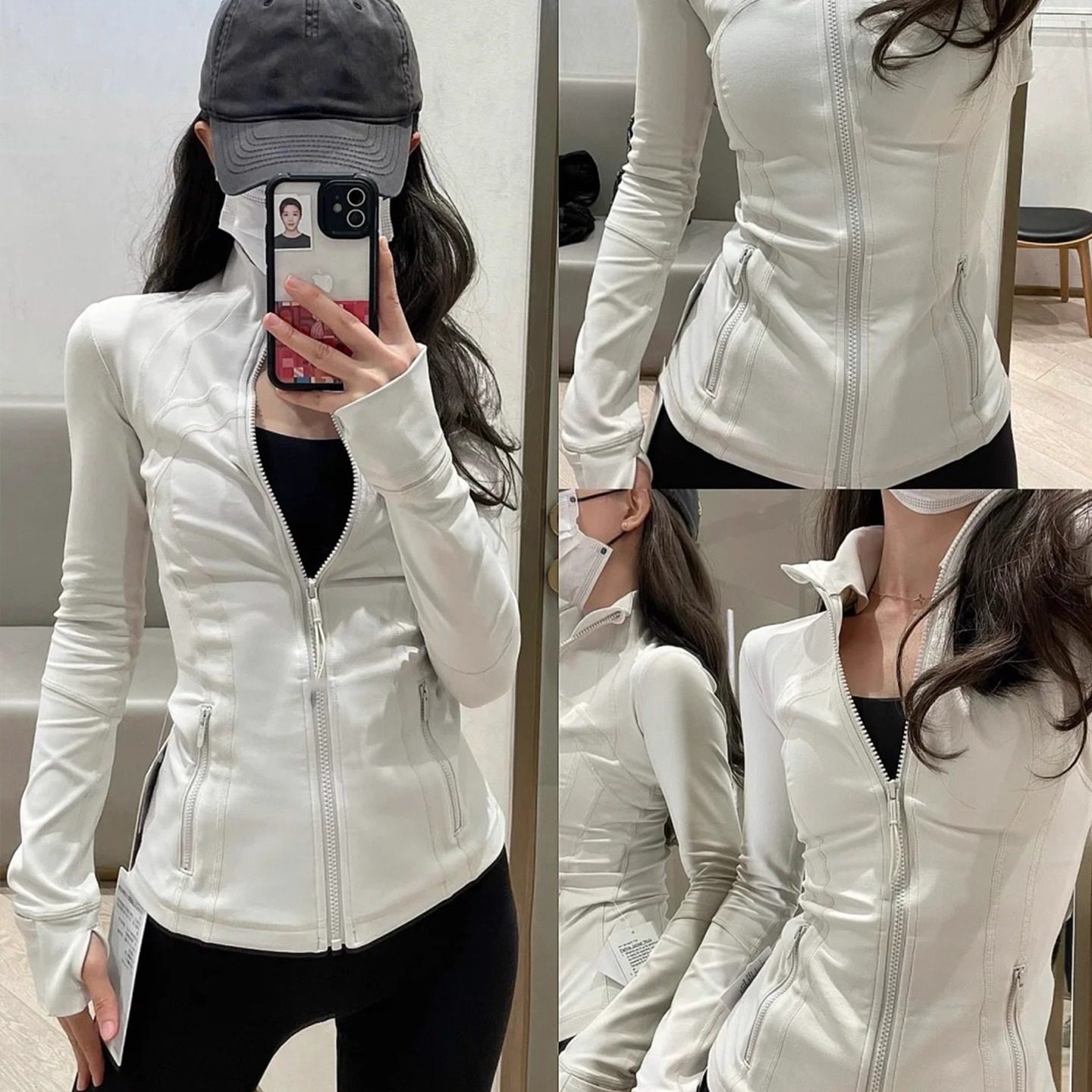 25冬款Def健身服长袖上衣磨毛全拉链立领开衫瑜伽外套女运动茄克,淘宝优惠券,粉丝福利购,淘宝优惠卷