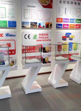 烤漆数字字母中岛柜个性展示柜台异型展柜玻璃柜珠宝柜展览样品柜