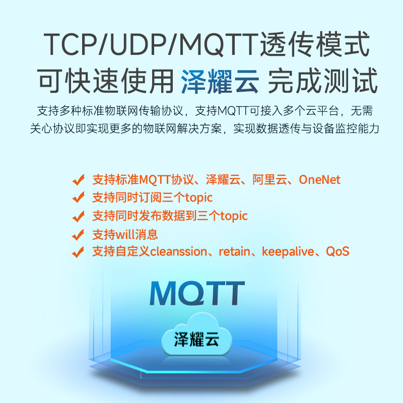 泽耀4G导轨式无线通信DTU模块RS485全网通MQTT透传短信配参阿里云-图1