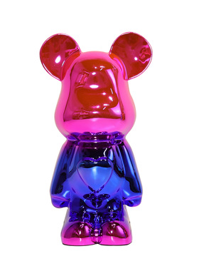 新品时尚潮流网红摆件客厅轻奢电镀爱心熊公仔卡通儿童房装饰品