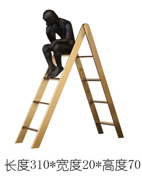 现代简约家居人字楼梯沉思者人物摆件客厅电视柜书房装饰
