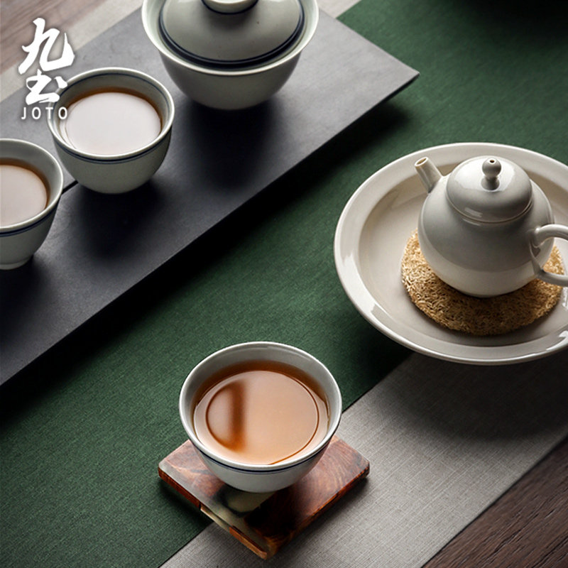 九土日式手工陶瓷小茶杯复古粗陶闻香杯功夫茶具品茗杯主人杯单个_虎窝淘
