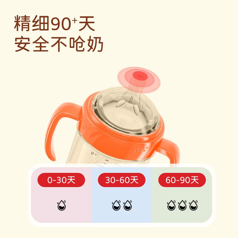 贝因美吸管奶瓶一岁以上喝奶水杯 具因美母婴奶瓶