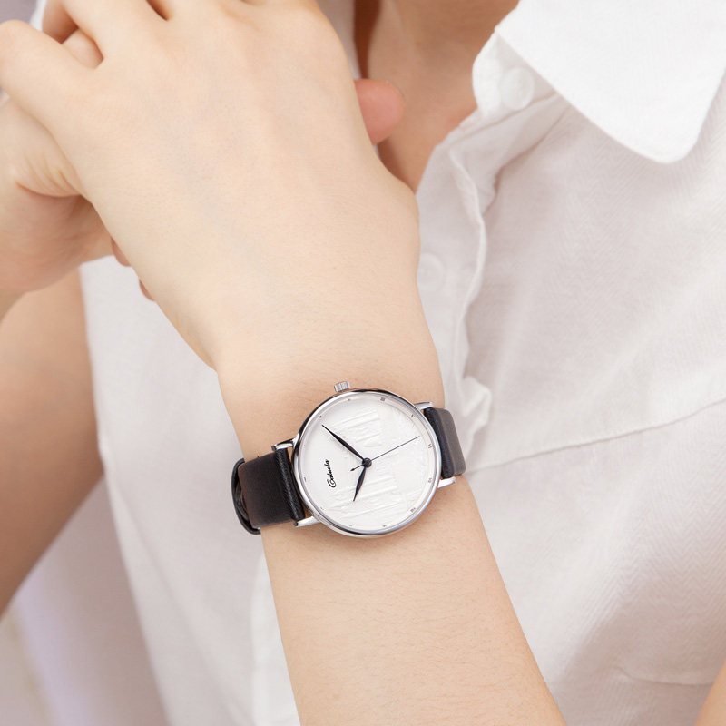 卡罗莱官方正品分期购浮雕石英表 iwochs国产腕表