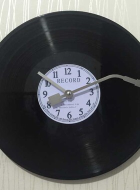 厂家供应复古怀旧黑胶唱片挂钟 cd唱片墙挂钟表静音机芯墙钟