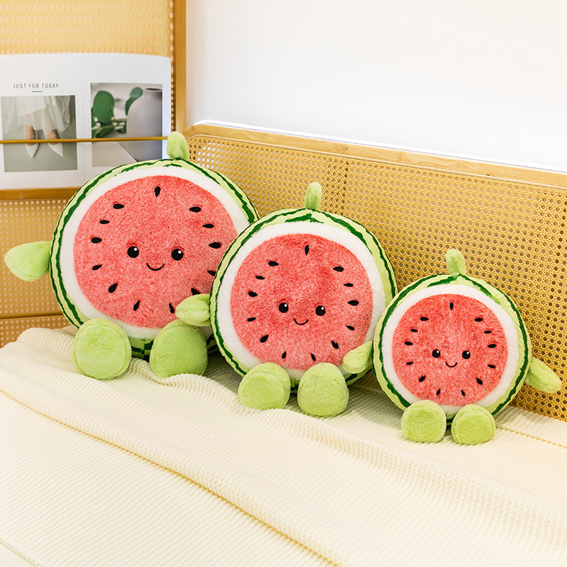 抱抱西瓜公仔毛绒玩具安抚玩偶圆形睡觉抱枕布娃娃儿童生日礼物女,淘宝优惠券,粉丝福利购,淘宝优惠卷