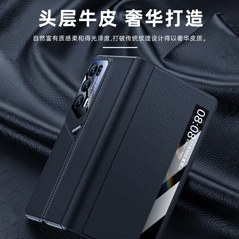 智父 适用荣耀magicv2手机壳折叠屏新款magic v2RSR秒变保时捷yl全包防摔保护套至臻版智能视窗真皮翻盖皮套 - 图2