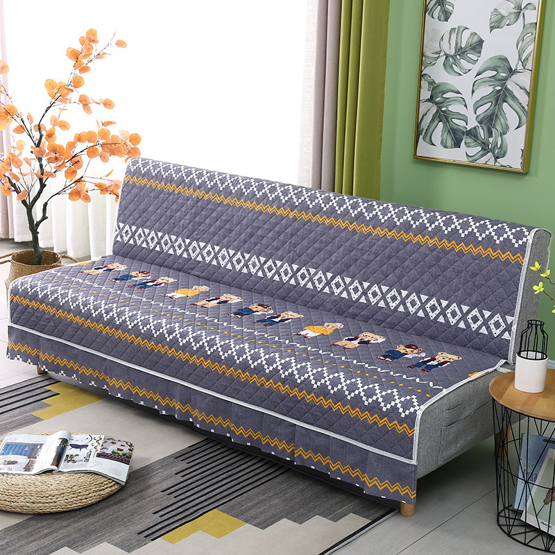 折叠沙发罩无扶手四季通用防滑沙发垫简易小型单人双人沙发床套罩,淘宝优惠券,粉丝福利购,淘宝优惠卷