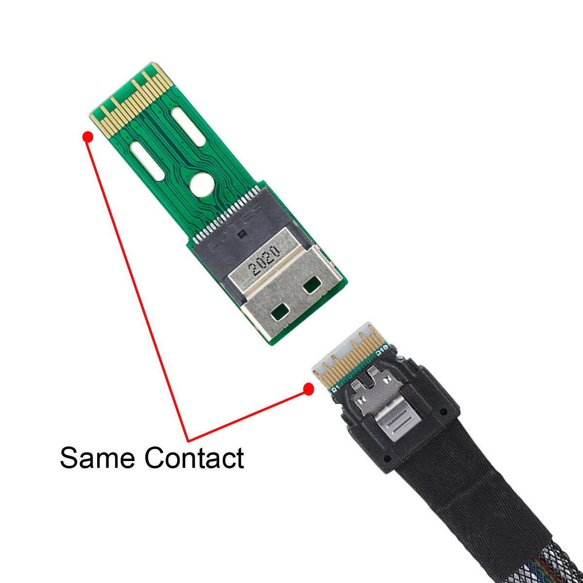 FVH SFF-8654公对母1对1延长线Slimline SAS 38PIN接口测试保护卡 - 图3