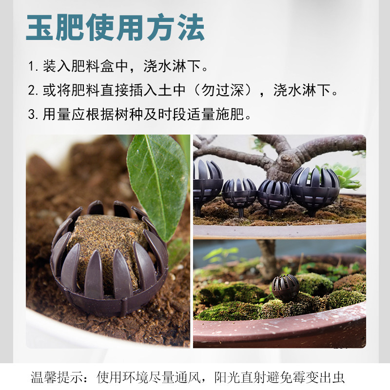 玉肥盆景专用肥日本原装进口肥料松柏多肉花卉专用缓释肥送玉肥盒 坚业旗舰店 淘优券