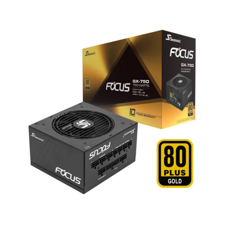 海韵FOCUS GX750W台式机850W金牌全模组1000W白色ATX电脑主机电源 - 图1