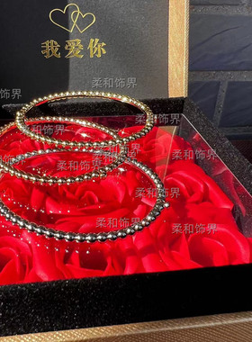 pringxy欧美女白金玫瑰金